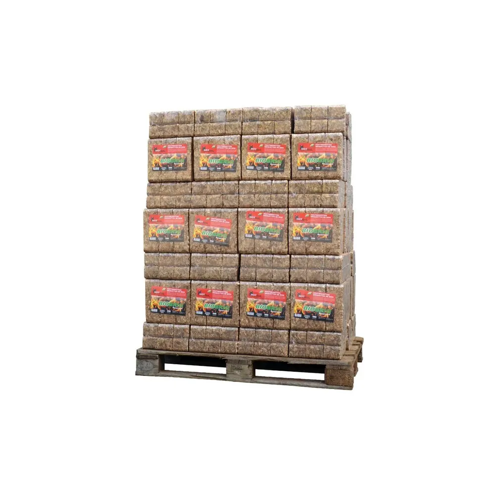 Holzbriketts BioBriq MegaRuf – Palette mit 972 kg (108 × 9 kg)